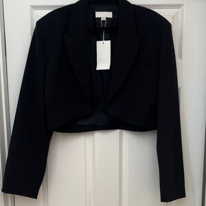 Zara Black Cropped Blazer Jacket